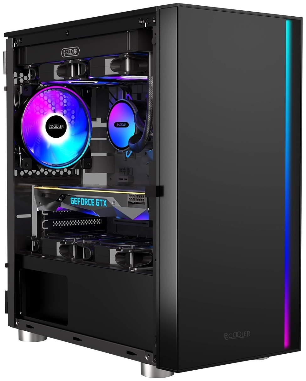 Корпус PCcooler LM300 ARGB BK черный