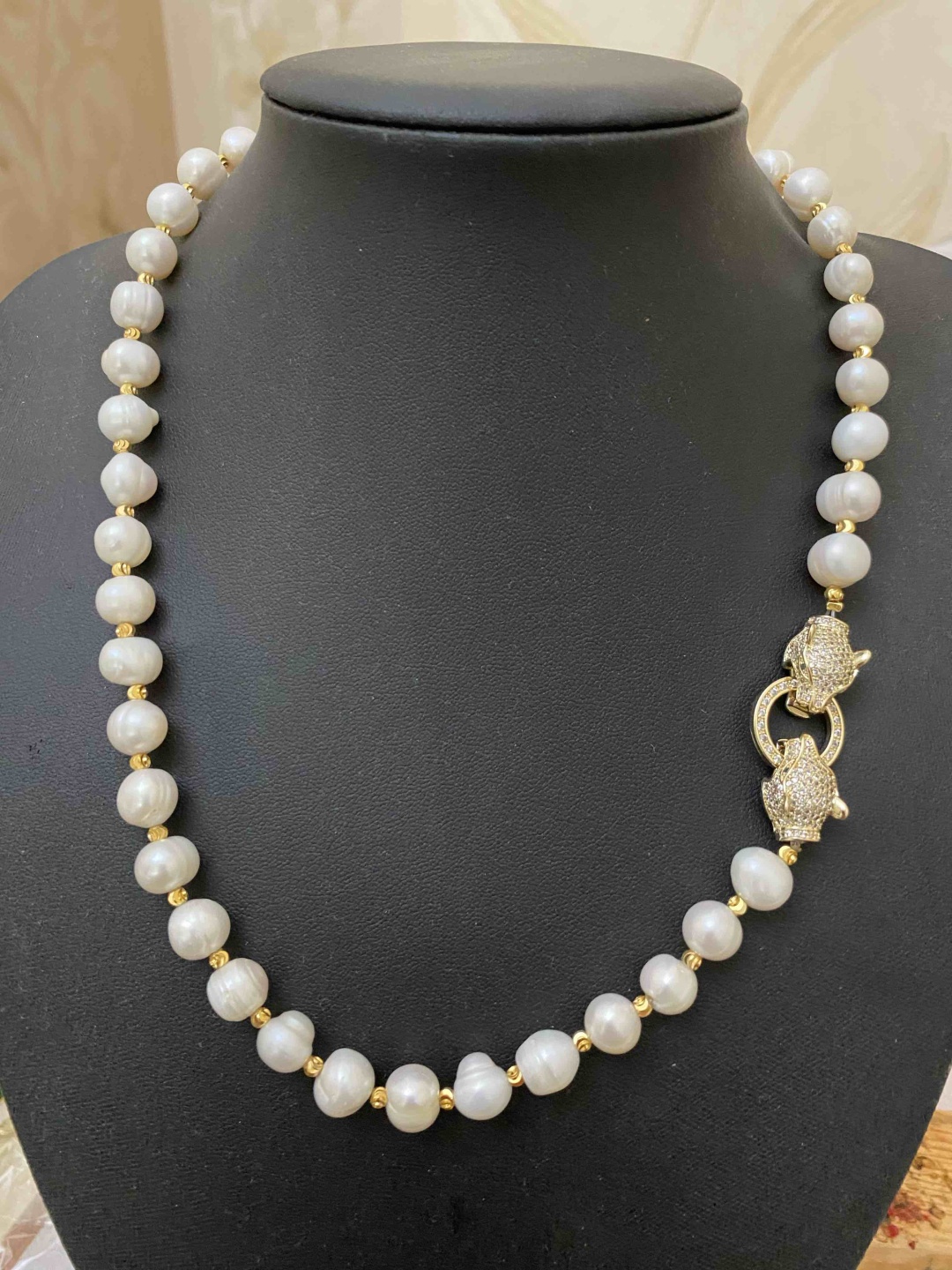 Бусы Viva Jewelry Viva busy длина 50 см вес 60 г сплав покрытый розовым золотом 14К, жемчуг