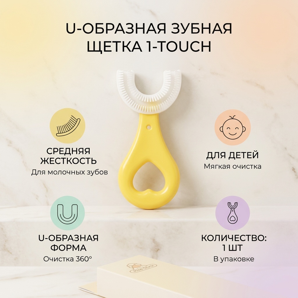 1-TOUCH U-образная зубная щетка средняя 1 шт