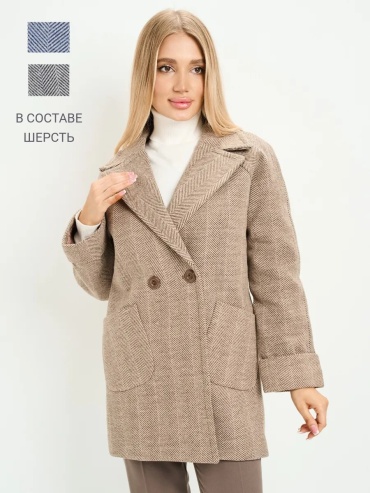 Пальто бежевый