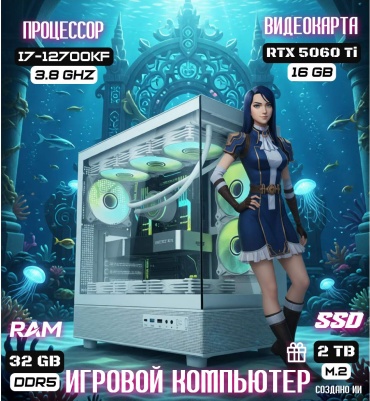 REALTECH i7-12700KF / RTX 5060 Ti 16 Гб / 32 Гб / SSD 2000 Гб / Win 11