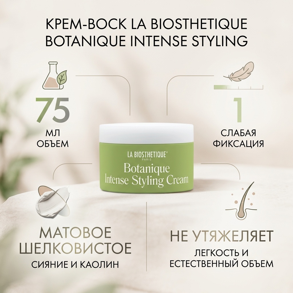 La Biosthetique Botanique Intense Styling крем-воск слабая фиксация 75 мл