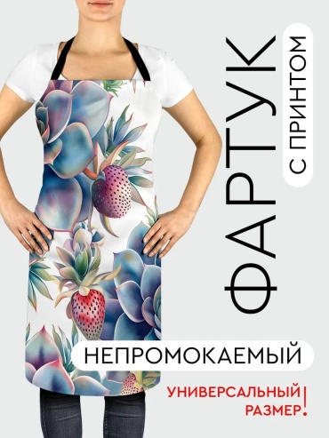Фартук домашний 527488853 81.5x56.5 см полиэстер, ванильный