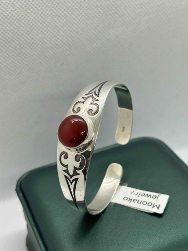 Moonako Jewelry Браслет19 длина 20 см, вес 18 г серебро, плетение обод