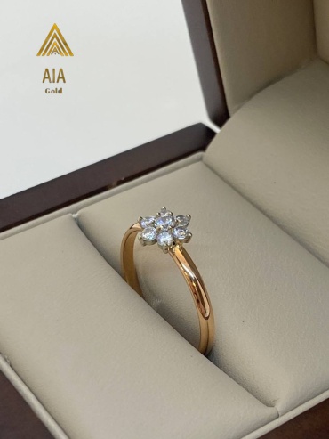 AIA GOLD AS-099 размер 17 вес 0.75 г золото, фианит