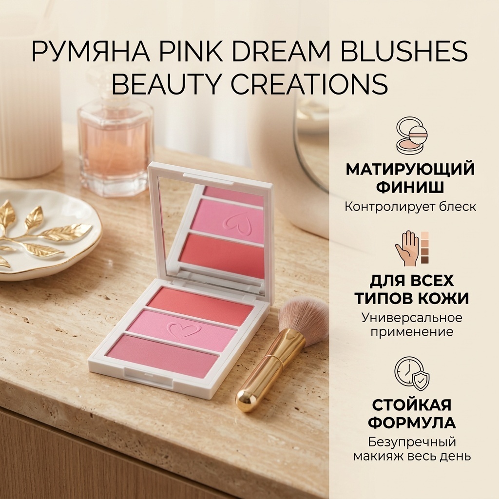 Beauty Creations Pink Dream Blushes румяна Rosy Mcmichael