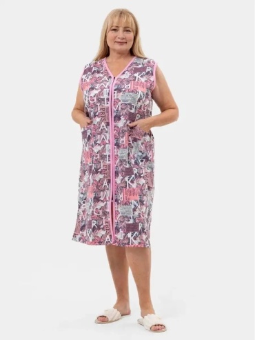 Махровый халат Wakas Textile фиолетовый