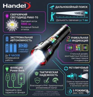 Handel KH-G02 ручной черный