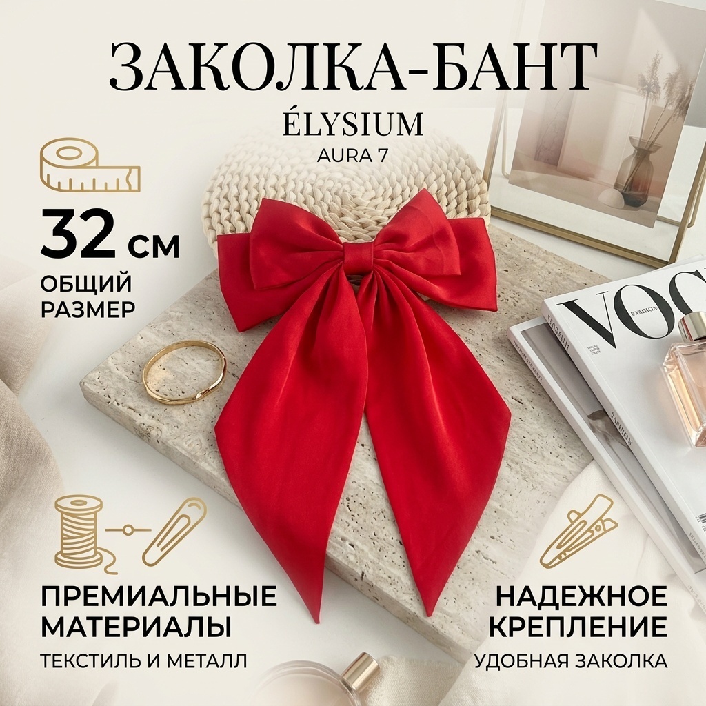Заколка бант 1 шт