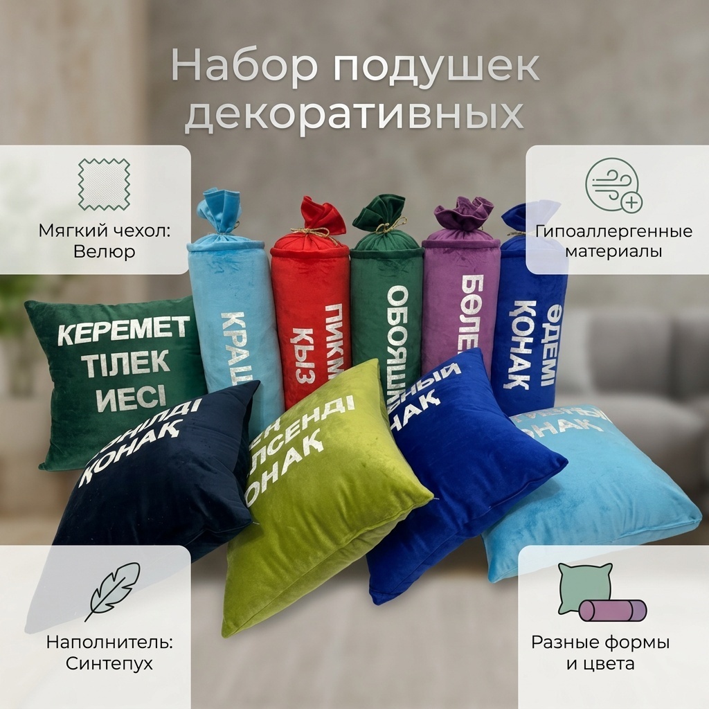 Подушка декоративная 40x40 см, 821335810D