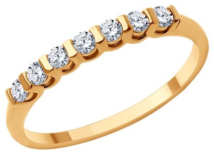 Diamant 51-110-02033-1 размер 16 вес 1.41 г золото, фианит