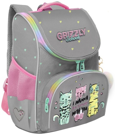 Рюкзак Grizzly полиэстер серый