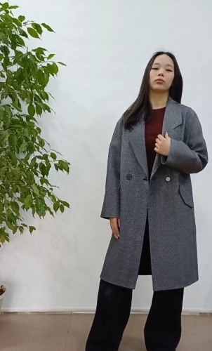 Пальто LIARA MODA синий, серый