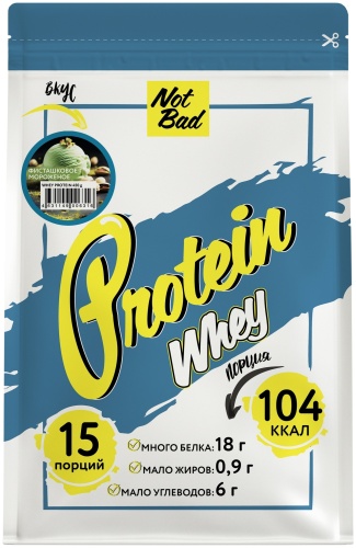 Not Bad Whey Protein Фисташковое мороженое 450 г