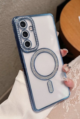 Чехол Case для Samsung Galaxy S25 сине-прозрачный