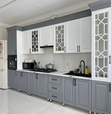 Кухонный гарнитур Royal Brand , 433x237х60 см, МДФ, серый