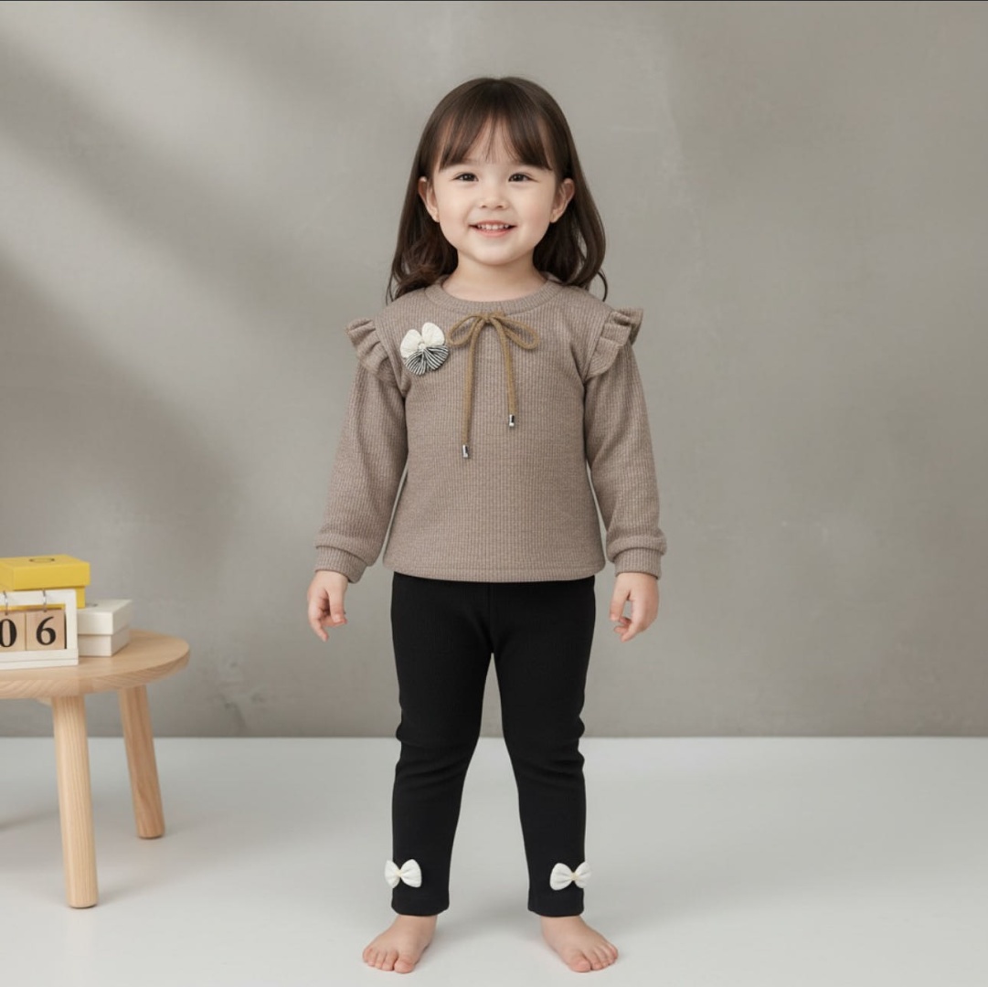 Комплект Children wear черный, коричневый