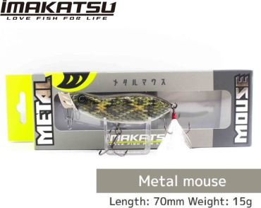 Воблер Imakatsu Поппер Metal Mouse 15g 70мм 1 шт 70 мм