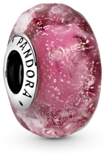 Шарм PANDORA «Розовая волна мурано» 798872C00 вес 2.43 г серебро, муранское стекло