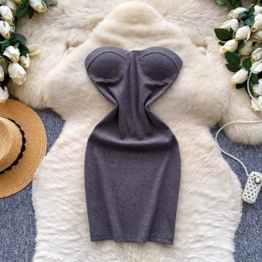 Вечернее платье Omg shop серый