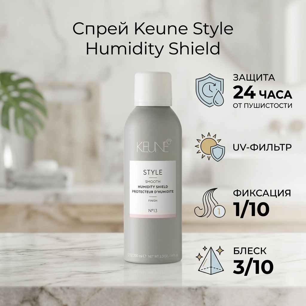 Keune Humidity Shield спрей слабая фиксация 200 мл