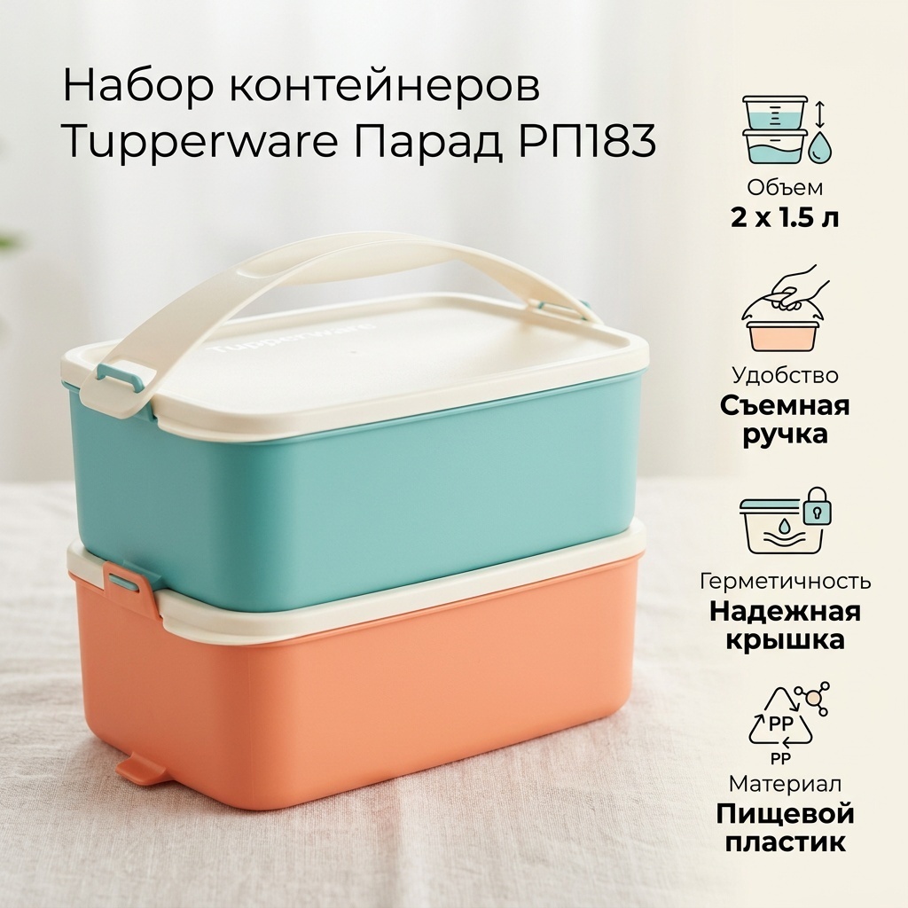 Tupperware набор контейнеров Парад РП183, пластик