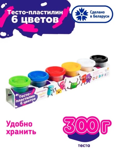 Тесто для лепки количество цветов: 6 шт
