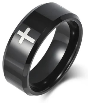 Кольцо CREO jewelry KF-183/9 размер 18 вольфрам, без вставок, черный