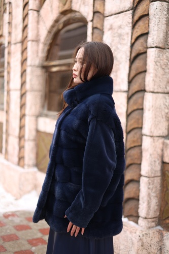 Шуба GIANFRANCO FERRE FURS темно-синий