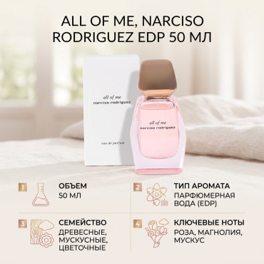 Narciso Rodriguez All of Me парфюмерная вода EDP 50 мл, для женщин