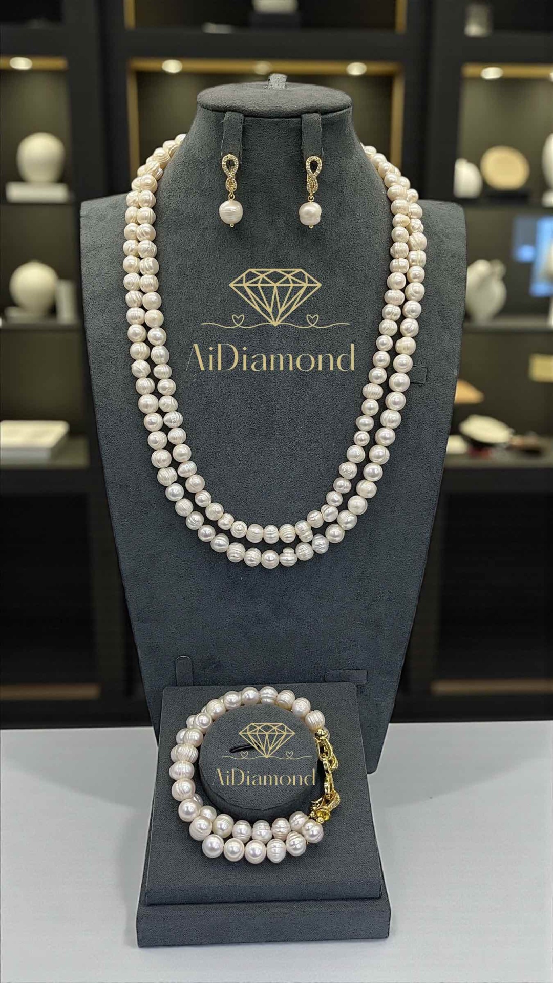 Комплект AiDiamond 807188336 вес 0.2 г нержавеющая сталь, без вставок