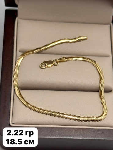 Sandu gold 48596215 длина 18.5 см, вес 2.22 г золото, плетение снейк