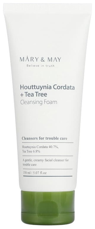 MARY&MAY Houttuynia Cordata + Tea Tree, очищающая пенка, 150 мл пенка 150 мл