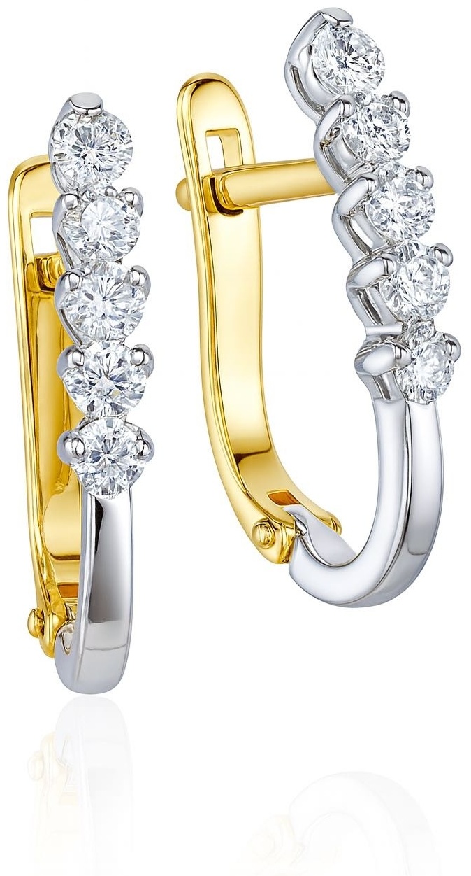 Серьги Italian Gold KP0009294 вес 3.62 г золото, бриллиант