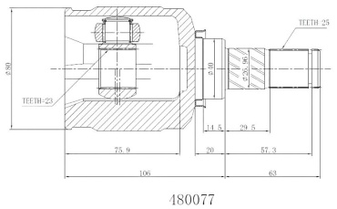 INKO шрус внутренний 480077