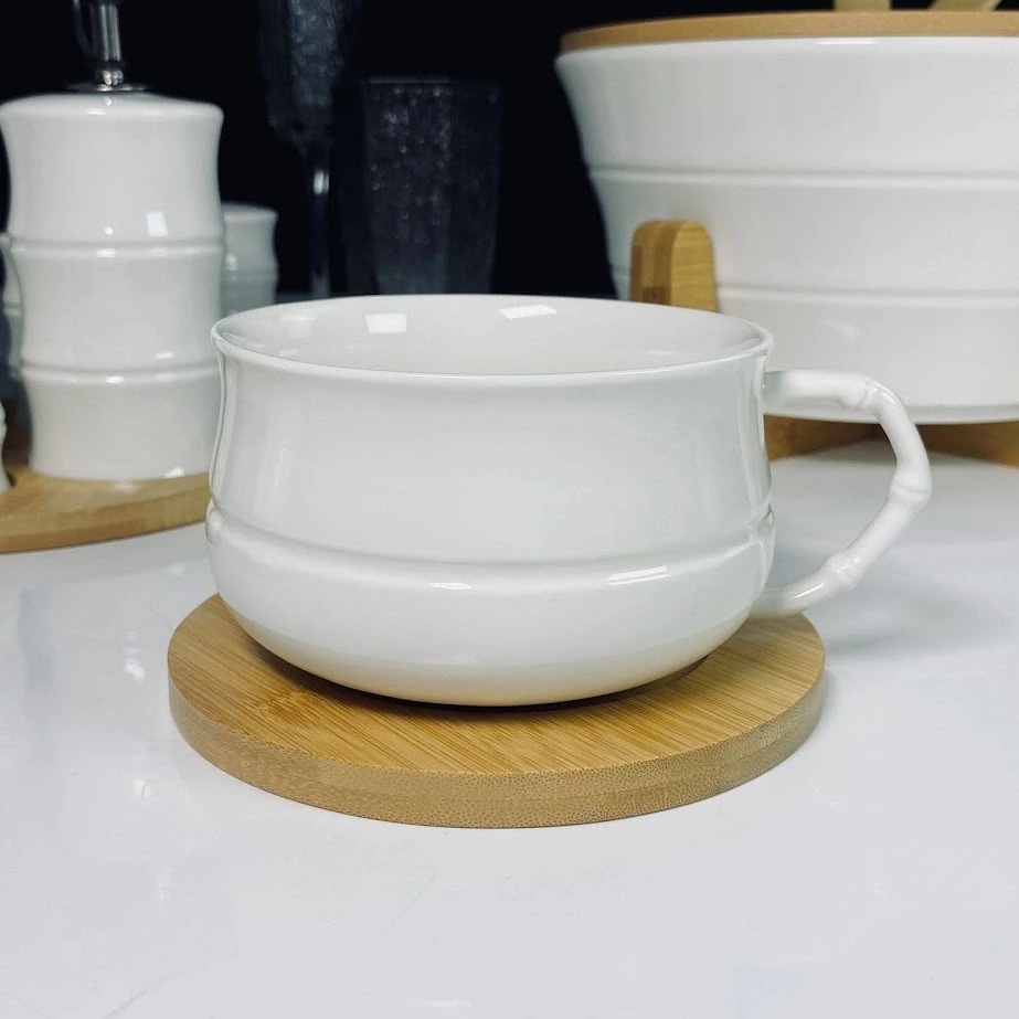 Бульонница Lenardi 12 см, 2 шт, бамбук, фарфор