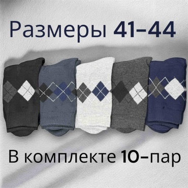 Носки HAPLIFE 10 пар мультиколор 41-44