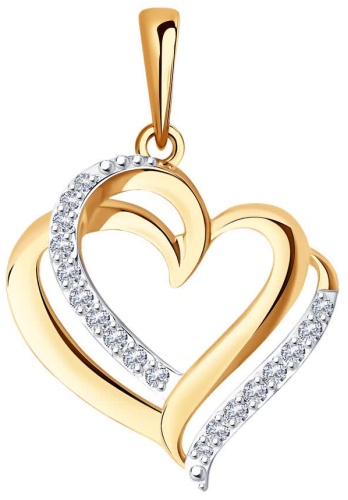 Подвеска LUXOR JEWELRY 035083 вес 1.06 г золото, фианит