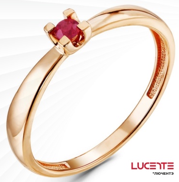 Lucente Бриллианты Якутии 01-02854-01-004-01-00_18 размер 18 вес 1.37 г золото, рубин