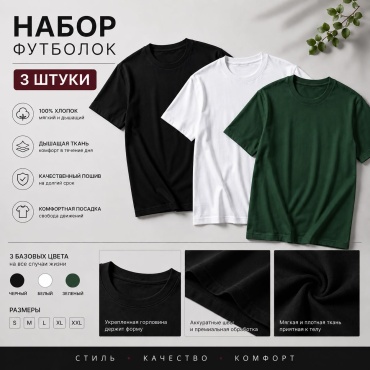 Комплект SANGYL черный, темно-зеленый