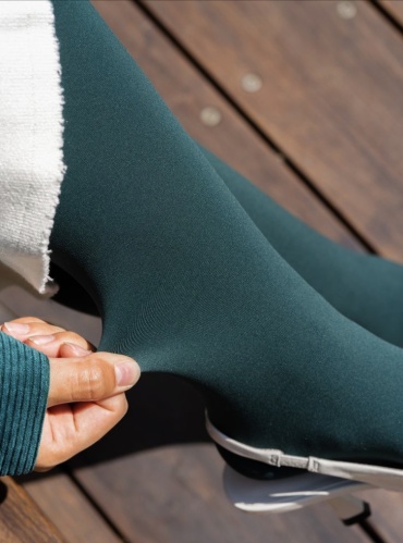 Колготки MinMin velour зеленый
