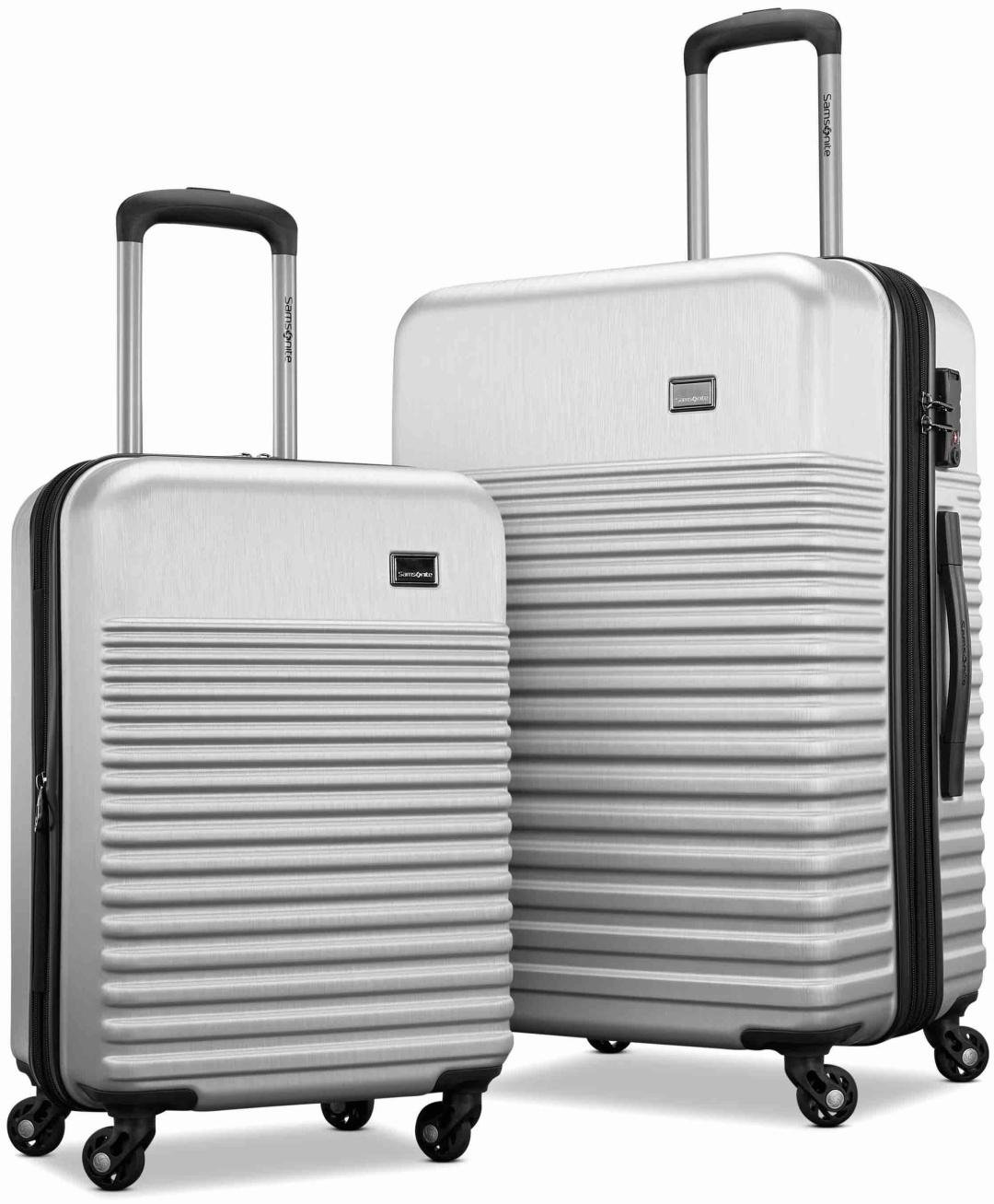 Комплект чемоданов Samsonite 2-Piece Set ABS-пластик 75 л серебристый