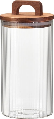 Koopman банка CD4000430 Банка для хранения с крышкой, стекло, дерево