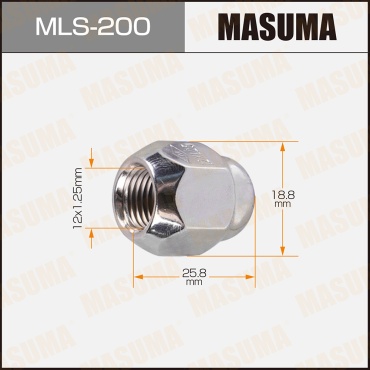 MASUMA MLS-200 гайка-секретка M12x1.25 20 шт