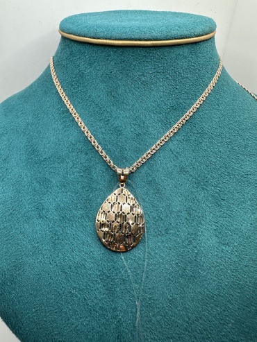 Подвеска Aizhan Gold Золотая подвеска, кулон , цепочка, цепь, алтын алқа. Длина 50-55см. 5 гр. Золото 585 пр вес 5 г золото, без вставок