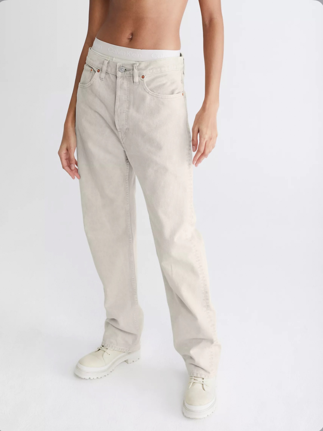 Джинсы прямые Calvin Klein белый