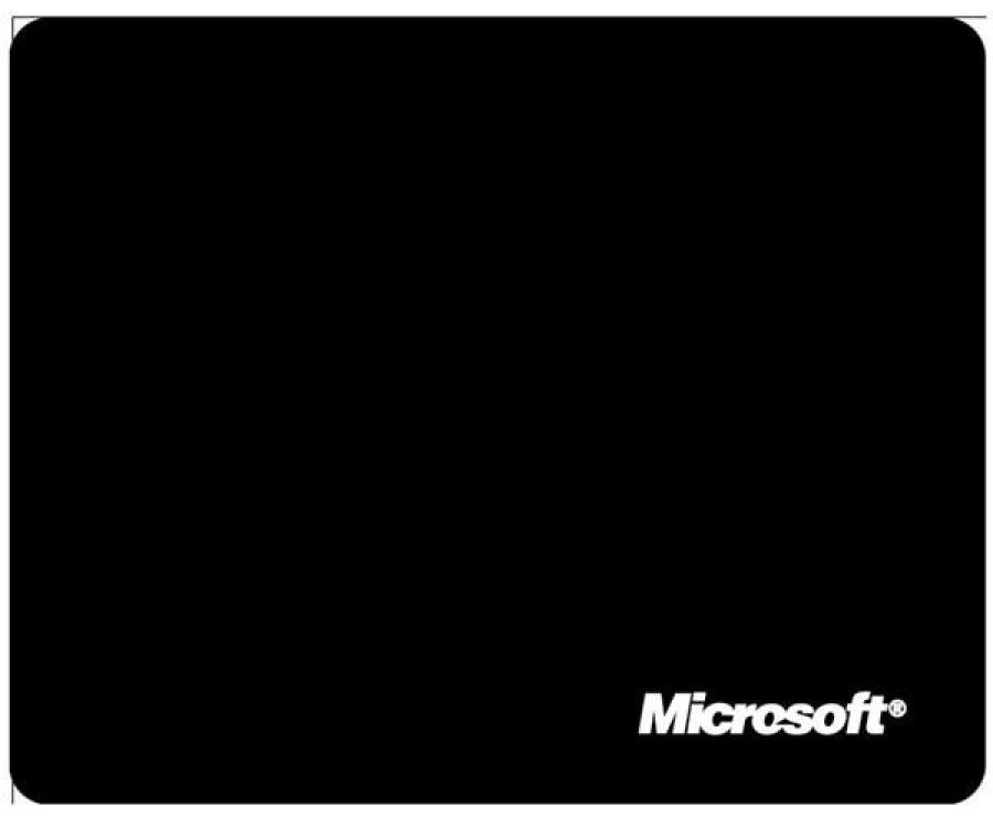 Коврик для мыши Microsoft 215x180x2 мм черный