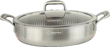 Сотейник Elamina ELS28 28 см с антипригарным покрытием, сталь