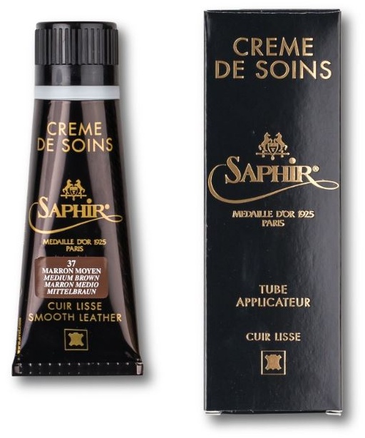 Saphir крем коричневый, с губкой CREME DE SOINS MEDAILLE 1023/37