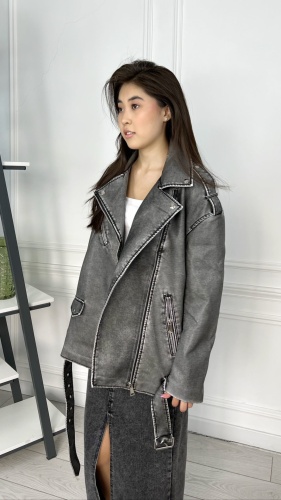 Кожаная куртка DressCode графит